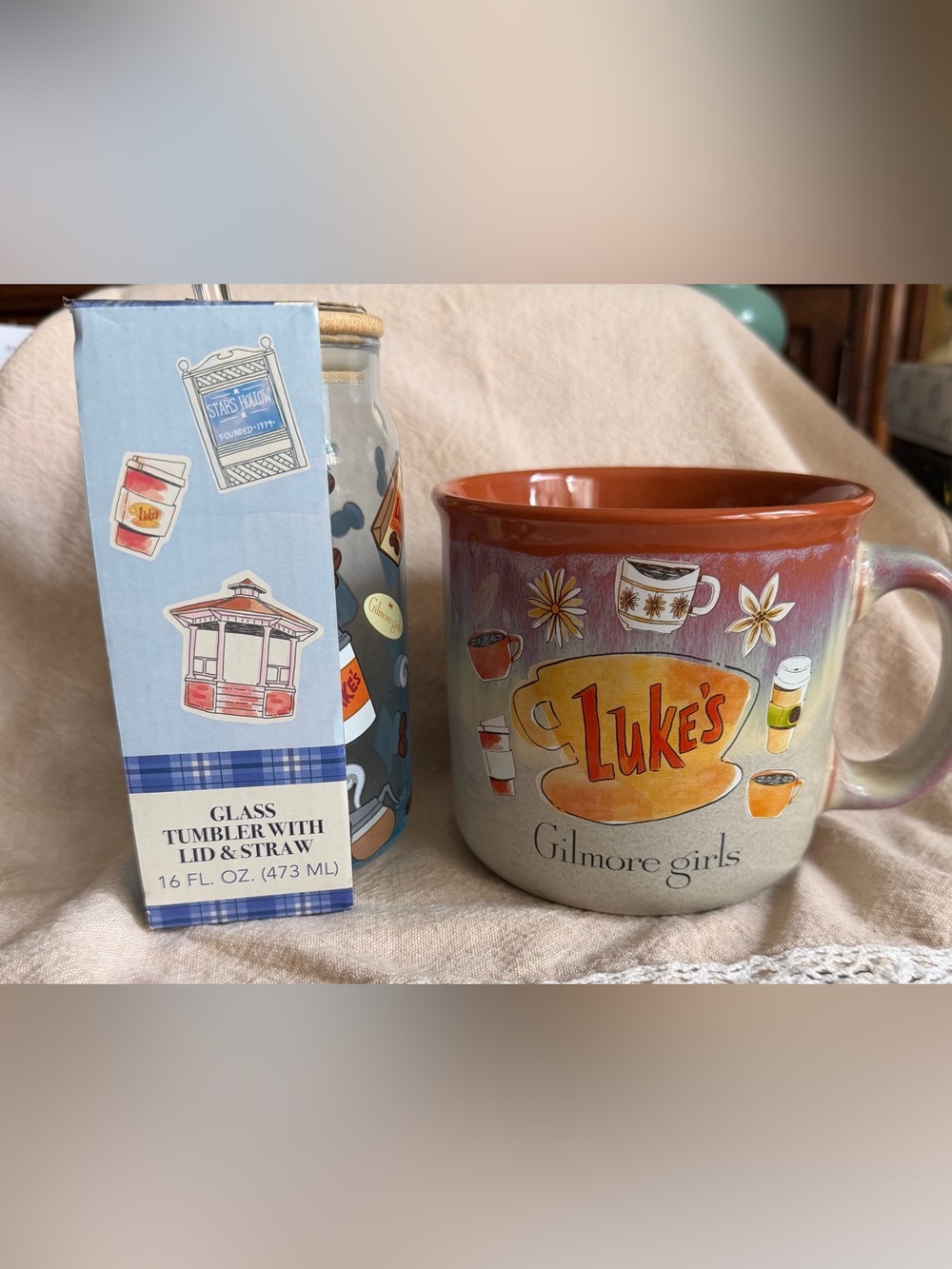 NEW~ 🍁GILMORE GIRLS🍂 Theme Drinkware Set